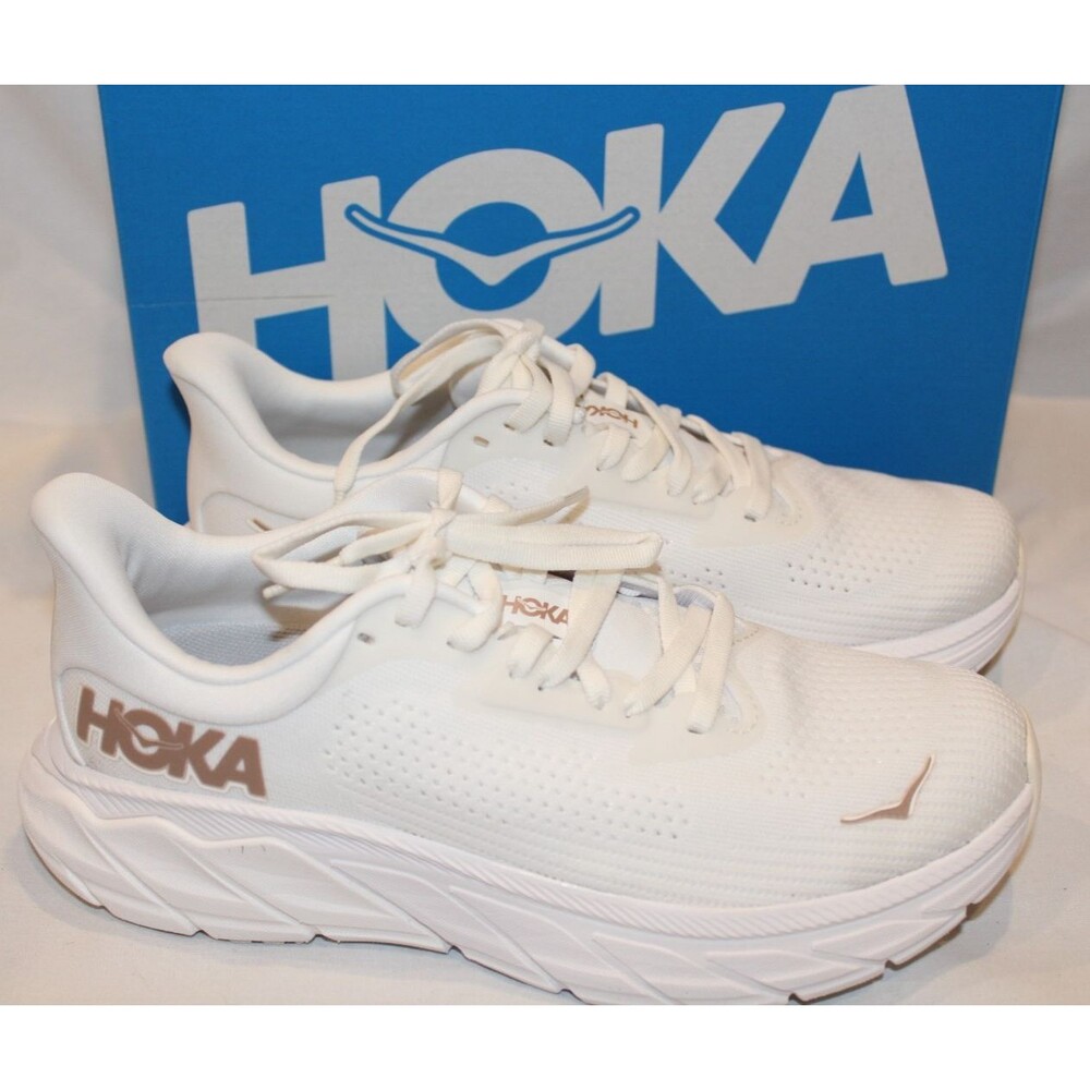 Hoka One Arahi 7 Women's Running Athletic Sneakers WHITE GOLD BSG NIB SZ 8.5